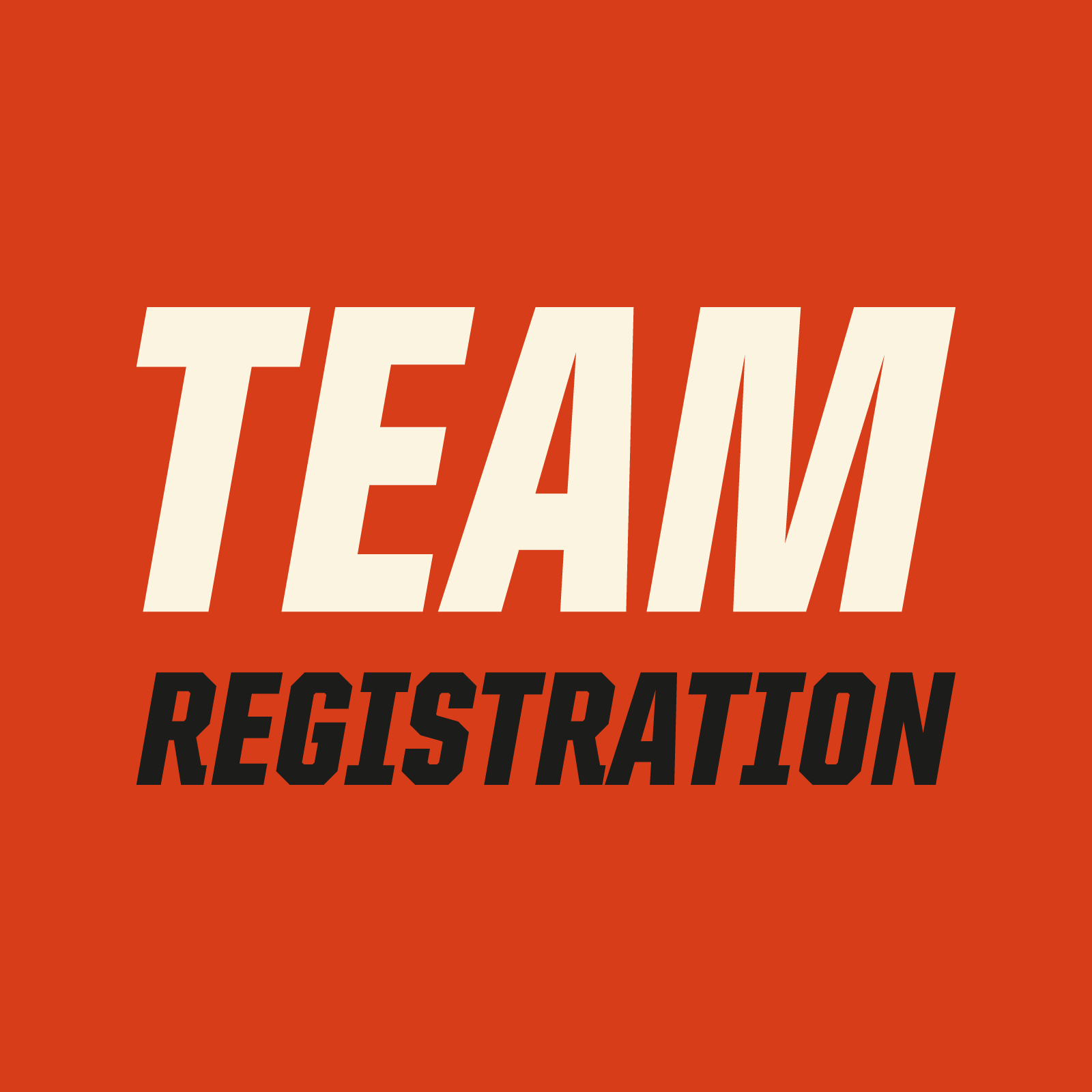 TEAM REGISTRATION